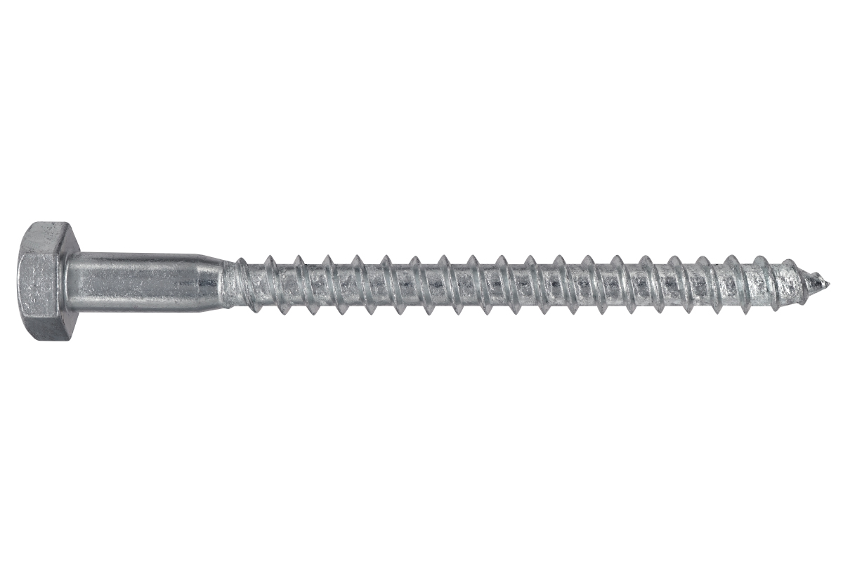 Шуруп DIN 571 с шестигранной головкой сантехнический ZN 10x120 (8 шт.)